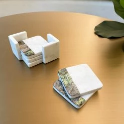 Anaya Home Rainbow Mother Of Pearl White Marble Coasters With Holder, Set Of 4 19 Anaya Home Rainbow Mother Of Pearl White Marble Coasters With Holder, Set Of 4 -Tools Verkaufsladen M00810048627981 839104523 scaled