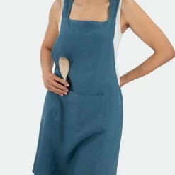 Sunday Morning Nishi Cross-Back Linen Apron