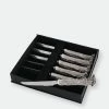 Vagabond House Pewter Antler Steak Knife Set