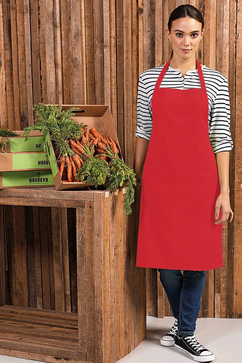 Premier® Premier Colours Bib Apron/Workwear (Salsa) (One Size) 4 Premier® Premier Colours Bib Apron/Workwear (Salsa) (One Size) – Bild 2