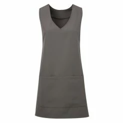 Premier® Premier Womens/Ladies Wrap Around Tunic Apron (Dark Grey)