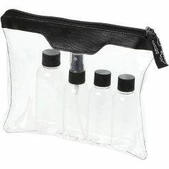 Bullet Munich Airline Approved Travel Bottle Set (Pack Of 2) - Transparent/Black