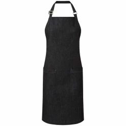 Premier® Unisex Adult Organic Fairtrade Certified Denim Apron - Indigo Blue (One Size)