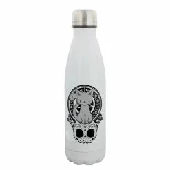 Grindstore Kitten Of The Night Water Bottle (White/Black/Gray) (One Size)