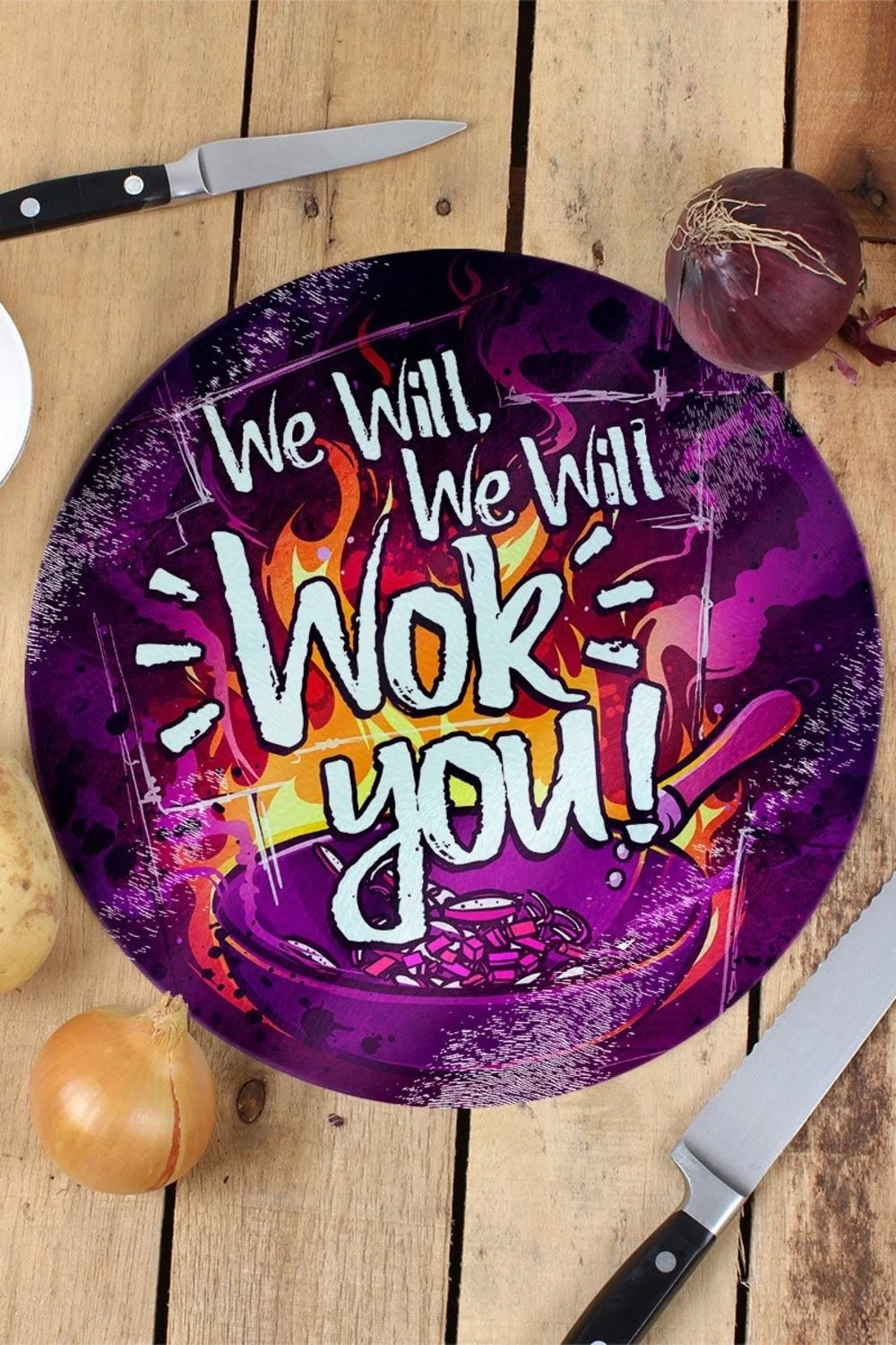 Grindstore We Will Wok You Glass Chopping Board 4 Grindstore We Will Wok You Glass Chopping Board – Bild 2