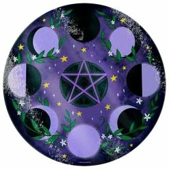 Grindstore Glass Moon Phases Chopping Board (Purple/Black) (One Size)