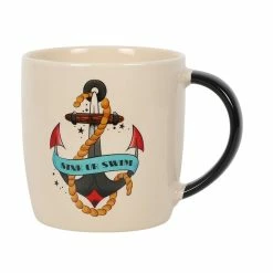 Something Different K Or Swim Tattoo Anchor Ceramic Mug