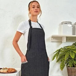 Premier® Premier Unisex Adult Regenerate Sustainable Bibbed Full Apron (Black Denim) (One Size) -Tools Verkaufsladen M05063107006462 563203086