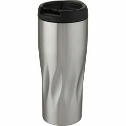 Avenue Waves Copper Insulated Travel Mug - Silver