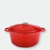 BergHOFF Neo 5QT Cast Iron Oval Covered Casserole, Red -Tools Verkaufsladen M05413821019154 196844935 scaled