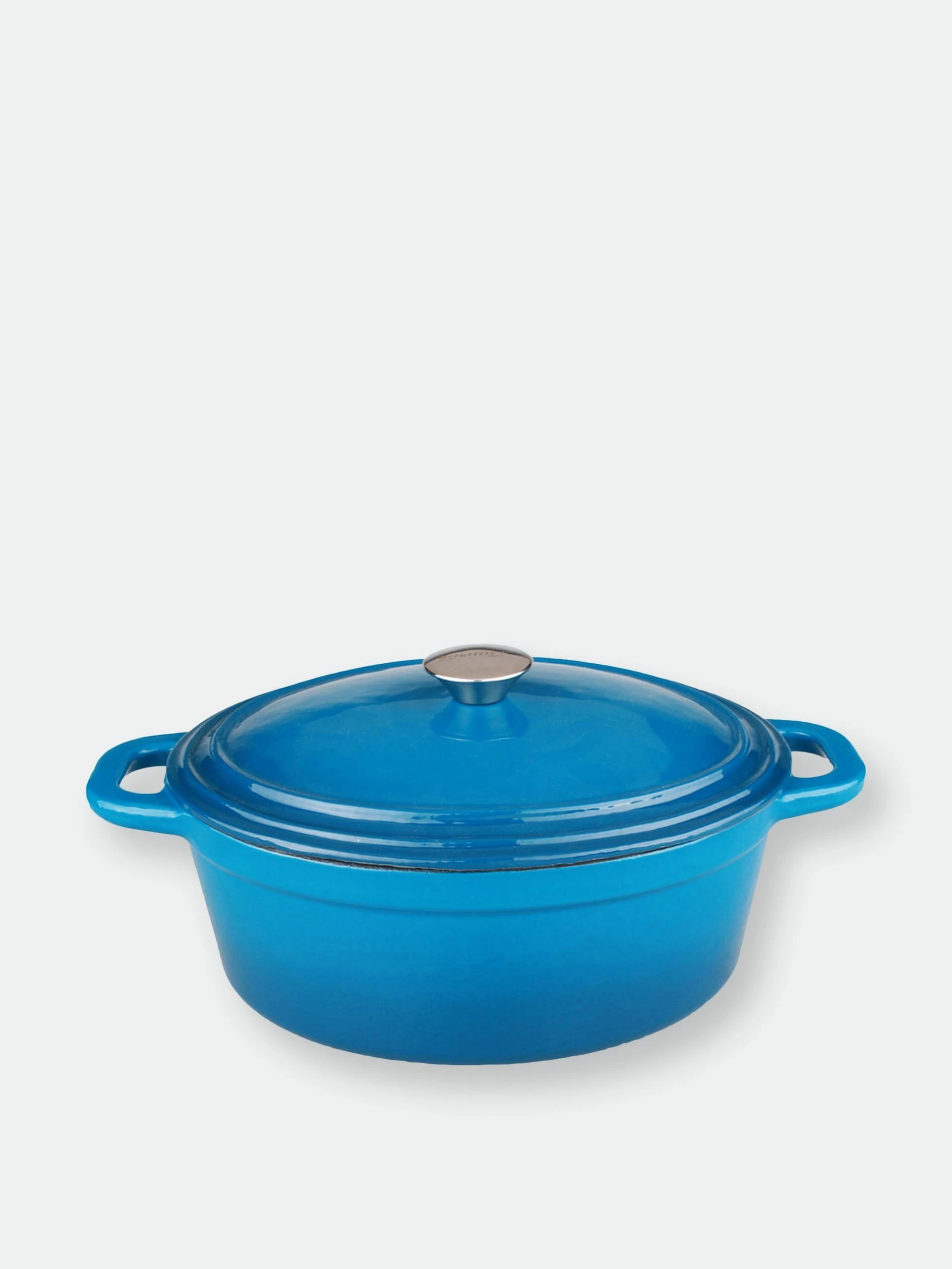 BergHOFF Neo 8QT Cast Iron Covered Casserole Blue 3 BergHOFF Neo 8QT Cast Iron Covered Casserole Blue