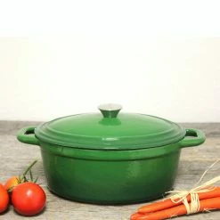 BergHOFF Neo 8QT Cast Iron Oval Covered Casserole, Green -Tools Verkaufsladen M05413821019352 2352936606