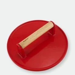 BergHOFF 9" Cast Iron Steak Press, Red