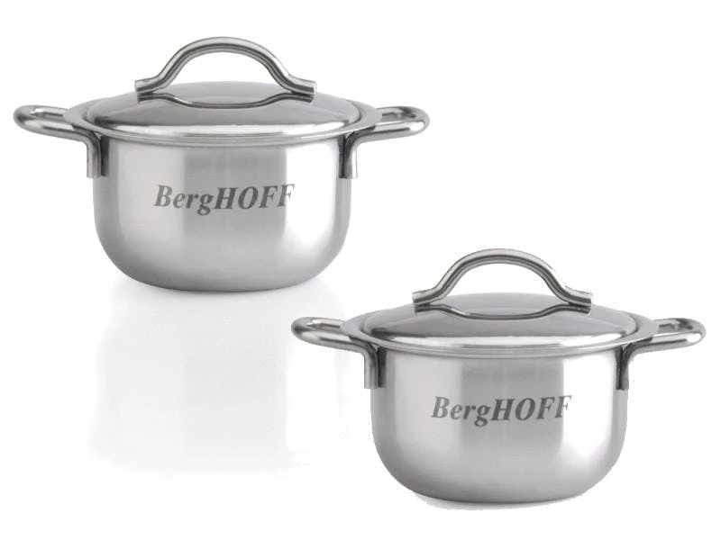 BergHOFF 2.5" Stainless Steel Covered Mini Pots, Set Of 4 3 BergHOFF 2.5" Stainless Steel Covered Mini Pots, Set Of 4