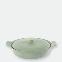 BergHOFF Ron 11" Cast Iron Covered Deep Skillet 3.5QT, Green