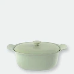 BergHOFF Ron 11" Cast Iron Covered Casserole 5.5QT, Green