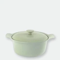 BergHOFF Ron 10" Cast Iron Covered Stockpot 4.4QT, Green