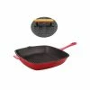 BergHOFF Neo 2Pc Cast Iron Set, 11" Grill Pan & With Slotted Steak Press Red -Tools Verkaufsladen M05413821051833 976610199