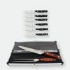 BergHOFF Pakka 8PC Stainless Steel Cutlery Set: 6PC 12" Steak Knives & 2PC 12" Carving Sets