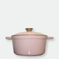 BergHOFF Neo Cast Iron 8 QT Oval Covered Casserole, Pink