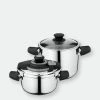 BergHOFF Vita 4Pc Stainless Steel Pressure Cooker Set 7.4Qt & 4.2Qt -Tools Verkaufsladen M05413821064680 2634687111 scaled