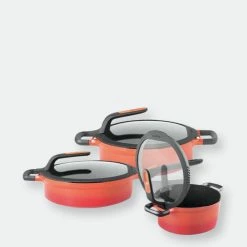 BergHOFF GEM Cast Alum NS 9.5" Cov Sauté Pan , Caribbean Red -Tools Verkaufsladen M05413821076645 2458042199 scaled