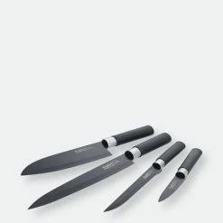 BergHOFF Essentials 4PC Ceramic Coated Knife Set, Black