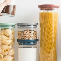 BergHOFF Leo 3Pc Glass Food Container Set, Green, Blue, Gray -Tools Verkaufsladen M05413821077451 728755262