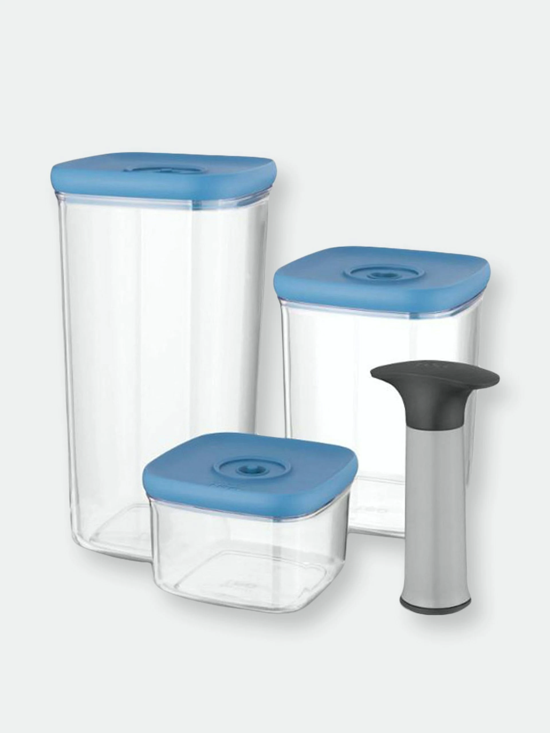 BergHOFF Leo 4PC Vacuum Food Container Set, Blue 3 BergHOFF Leo 4PC Vacuum Food Container Set, Blue