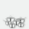 BergHOFF Essentials Comfort 12Pc  18/10 Stainless Steel Cookware Set With Glass Lids -Tools Verkaufsladen M05413821083636 3231064422 scaled