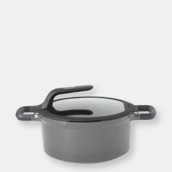 BergHOFF GEM 10" Non-Stick Covered Stockpot, 5 QT, Grey