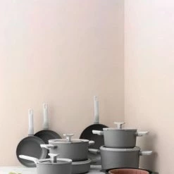 BergHOFF Leo 7" Non-Stick Covered Saucepan, 2.1 QT, Grey -Tools Verkaufsladen M05413821085746 3179423180