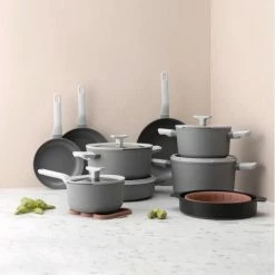 BergHOFF Leo 10" Non-Stick Covered Stockpot, 4.6 QT, Grey -Tools Verkaufsladen M05413821085821 3149355037