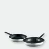 BergHOFF GEM 3Pc Downdraft 18/10 Stainless Steel Fry Pan Set, Black Handles -Tools Verkaufsladen M05413821311968 1202206673 scaled