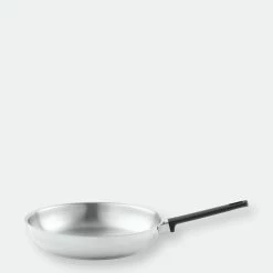 BergHOFF GEM 3Pc Downdraft 18/10 Stainless Steel Fry Pan Set, Black Handles -Tools Verkaufsladen M05413821311968 2978824937 scaled