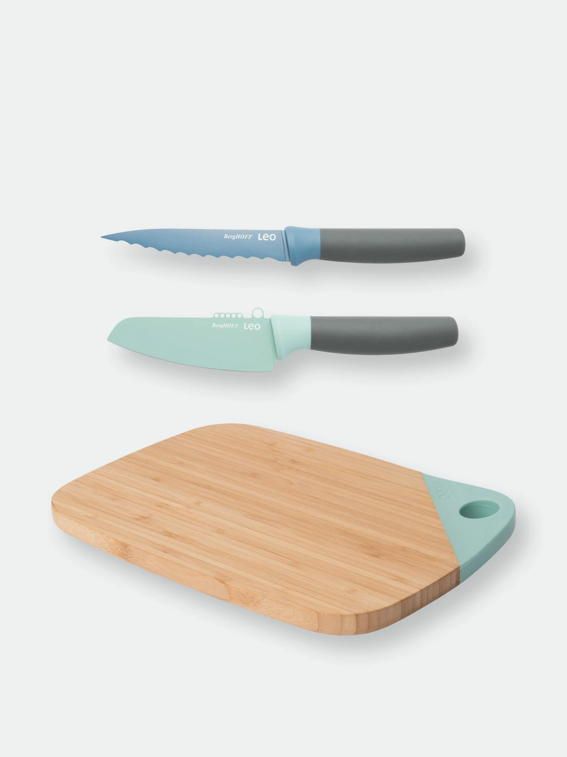 BergHOFF Leo 3pc Chopping Board And Knife Set 3 BergHOFF Leo 3pc Chopping Board And Knife Set