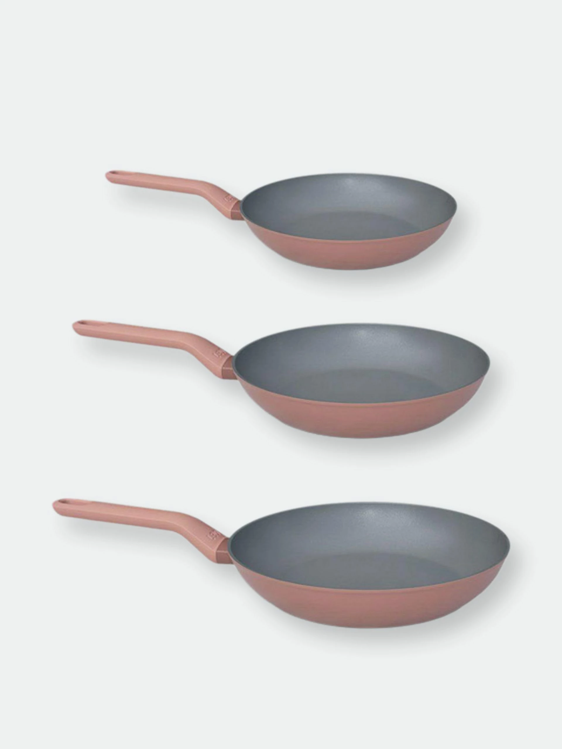 BergHOFF Leo 3PC Non-Stick Fry Pan Set, Canyon Rose 3 BergHOFF Leo 3PC Non-Stick Fry Pan Set, Canyon Rose