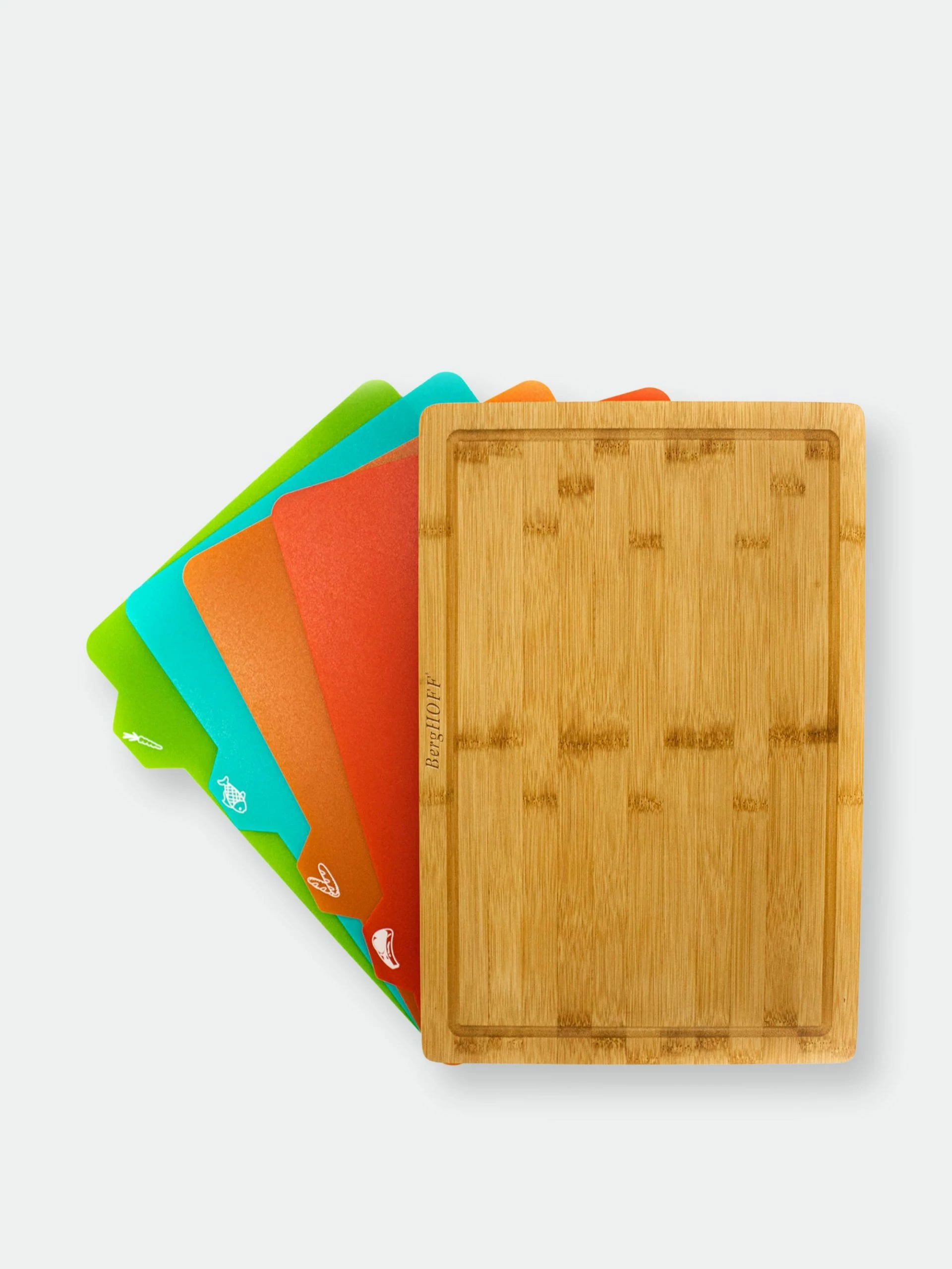 Berghoff Bamboo 5Pc Cutting Board Set With 4 Muti-colored Inserts, 16.5"x11.8"x1.1" 4 Berghoff Bamboo 5Pc Cutting Board Set With 4 Muti-colored Inserts, 16.5"x11.8"x1.1" – Bild 2
