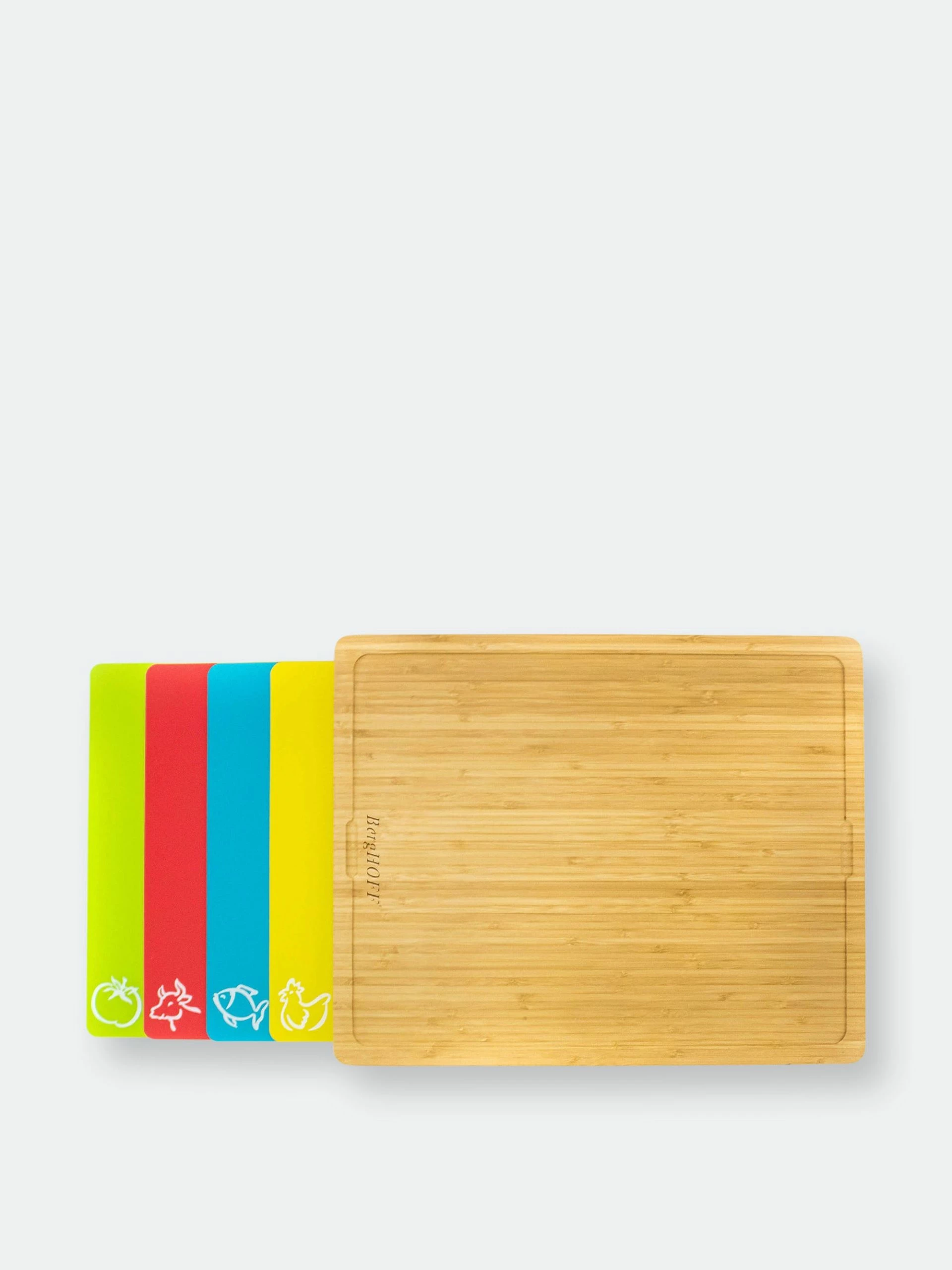BergHOFF Bamboo Cutting Board Set With 4 Multi-colored Flexible Cutting Boards 3 BergHOFF Bamboo Cutting Board Set With 4 Multi-colored Flexible Cutting Boards