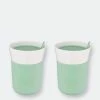 BergHOFF Leo 11.16oz Porcelain Travel Mug, Green, Set Of 2