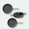 BergHOFF Leo 4Pc Nonstick Cookware Fry & Saute Set, Gray