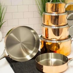 Berghoff Copper Tri-Ply 8" Deep Skillet, Polished -Tools Verkaufsladen M05413821333373 1644971772 scaled