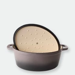 BergHOFF Neo 8qt Cast Iron Oval Covered Dutch Oven, Oyster -Tools Verkaufsladen M05413821337906 1275275381 scaled