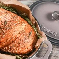 BergHOFF Neo 5qt Cast Iron Oval Covered Dutch Oven, Oyster -Tools Verkaufsladen M05413821337937 1813159388 scaled