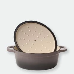 BergHOFF Neo 5qt Cast Iron Oval Covered Dutch Oven, Oyster -Tools Verkaufsladen M05413821337937 2834453873 scaled