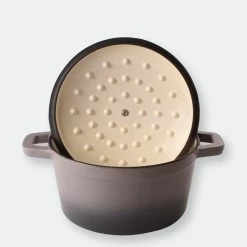 BergHOFF Neo 3qt Cast Iron Round Covered Dutch Oven, Oyster -Tools Verkaufsladen M05413821337999 2360637819 scaled