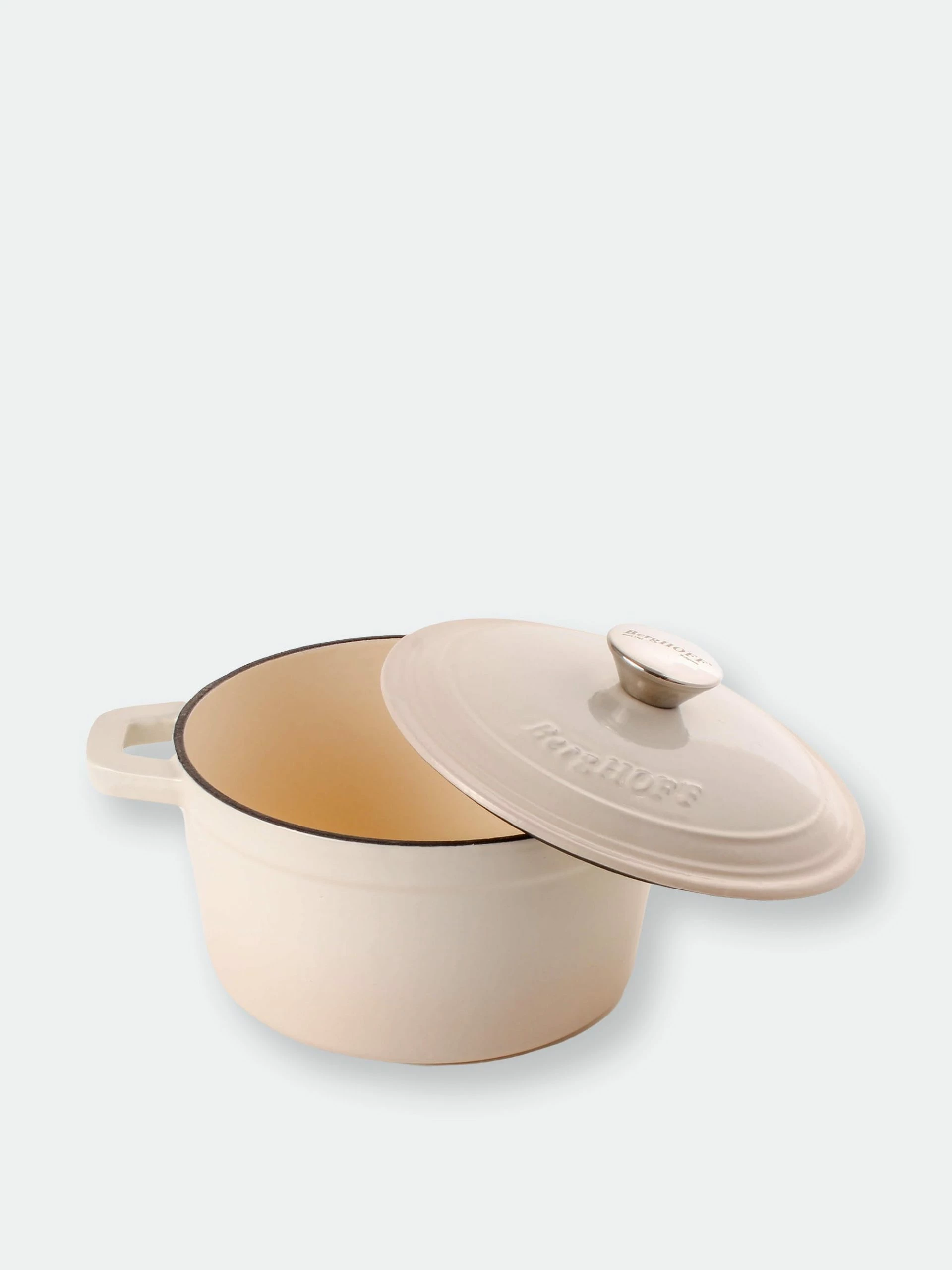 BergHOFF 7qt Cast Iron Round Covered Dutch Oven, Meringue 5 BergHOFF 7qt Cast Iron Round Covered Dutch Oven, Meringue – Bild 3