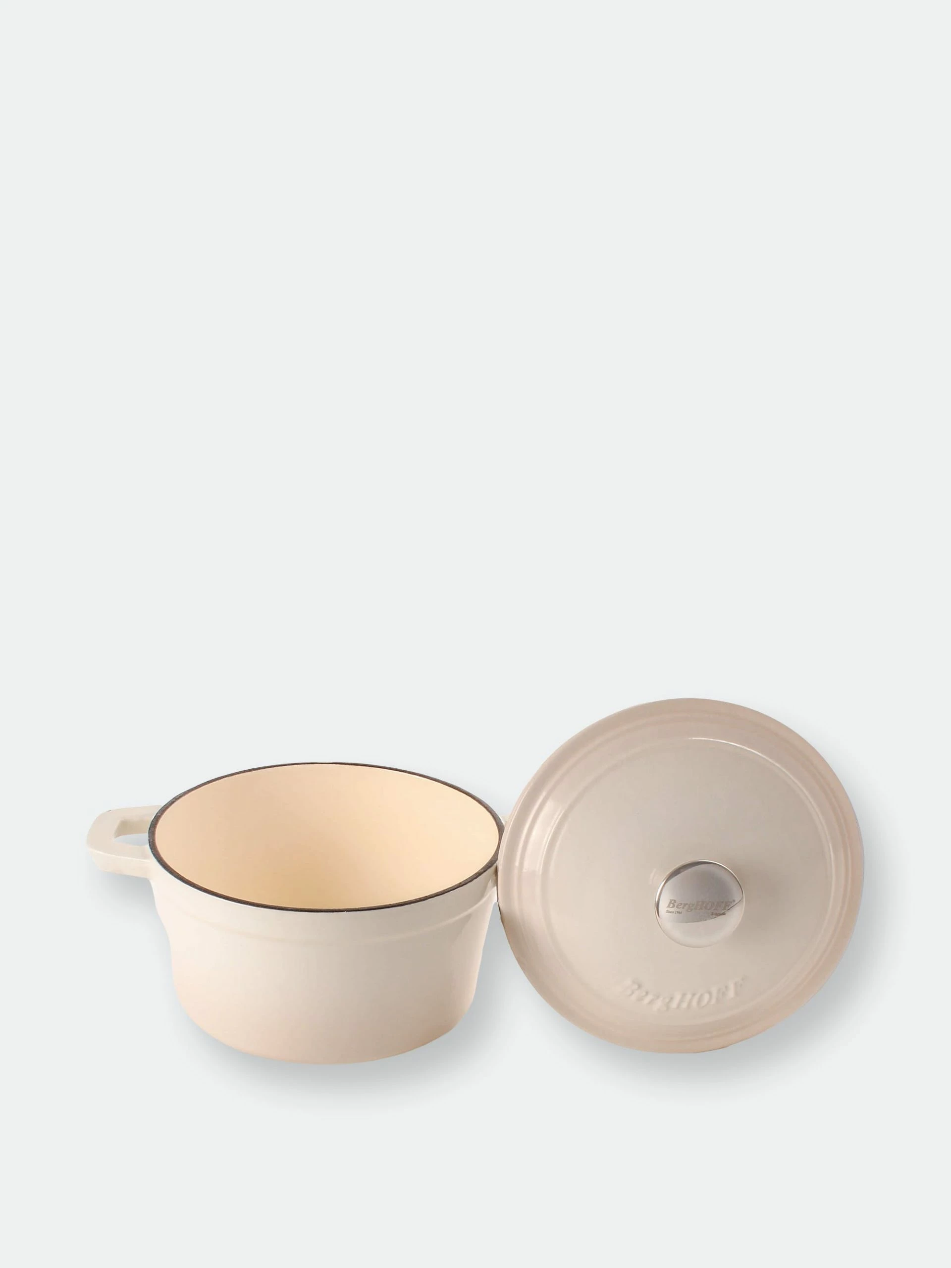 BergHOFF 7qt Cast Iron Round Covered Dutch Oven, Meringue 6 BergHOFF 7qt Cast Iron Round Covered Dutch Oven, Meringue – Bild 4