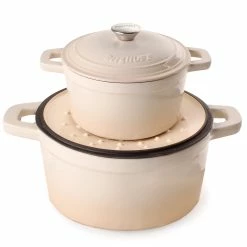 BergHOFF Neo 3Qt Cast Iron Covered Dutch Oven - Meringue -Tools Verkaufsladen M05413821338194 52869170 scaled