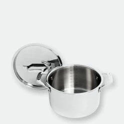 BergHoff Professional Stainless Steel 10/18 Tri-Ply 4Qt Stock Pot With SS Lid, 8" -Tools Verkaufsladen M05413821341019 27791684 scaled